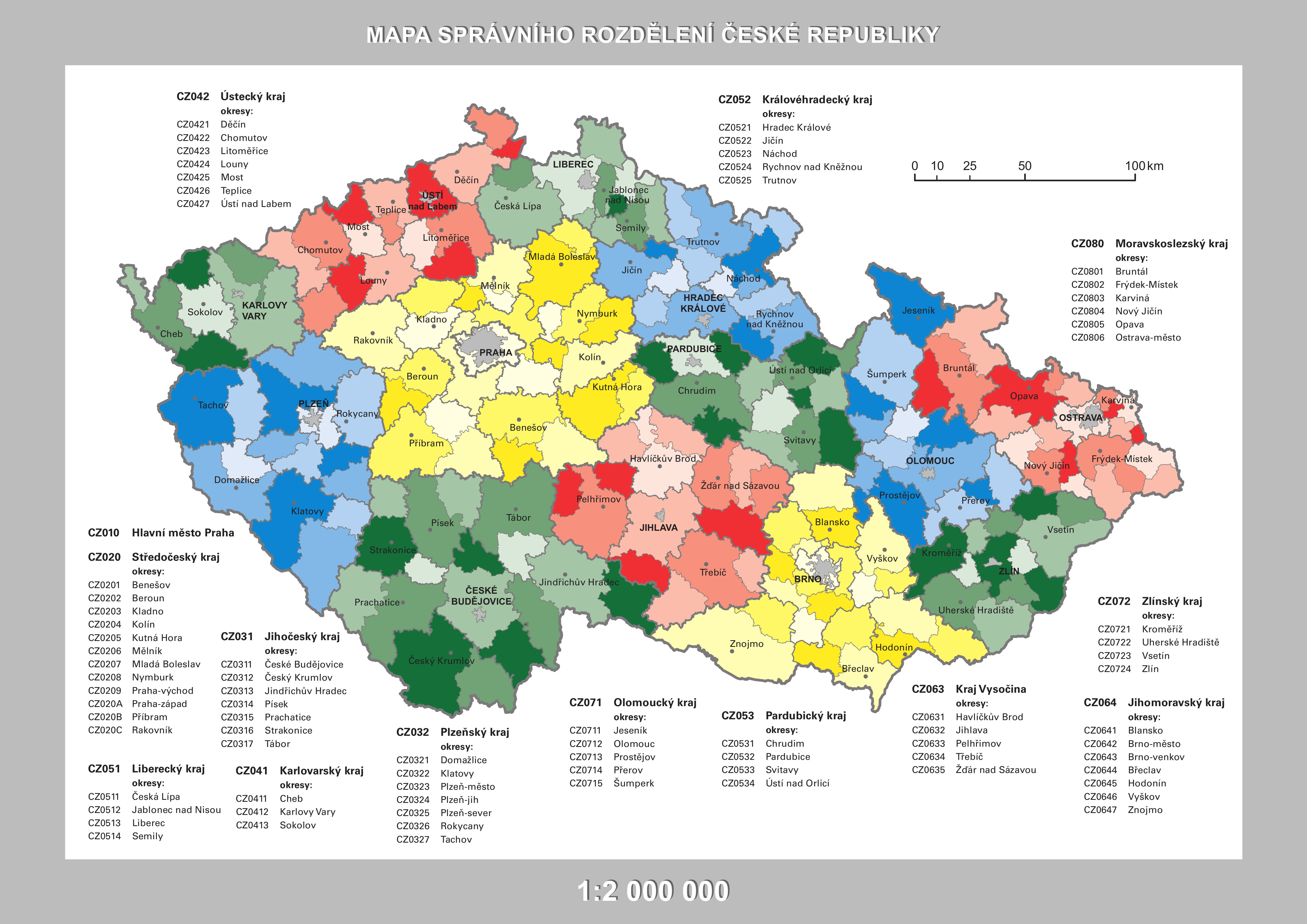 Okresn M Sta R Mapa Chorvatsko Mapa